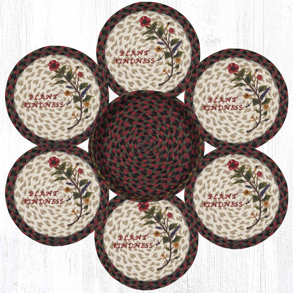 TNB-81 Plant Kindness Trivets in a Basket 10"x10"