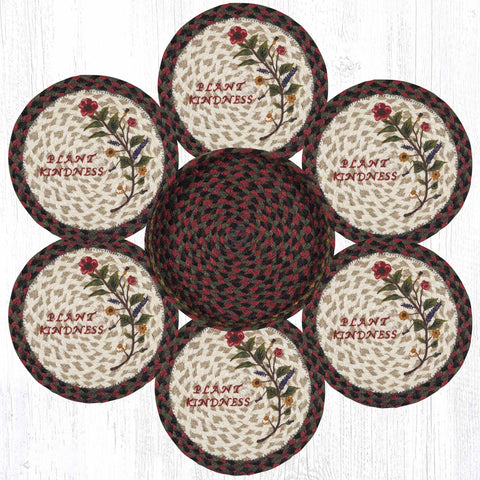 TNB-81 Plant Kindness Trivets in a Basket 10"x10"