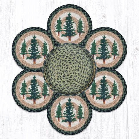 TNB-116 Tall Timbers Trivets in a Basket 10"x10"