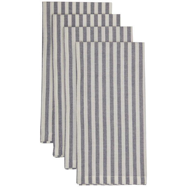 Farmhouse Ticking Blue Napkin Set of 4 18Lx18W