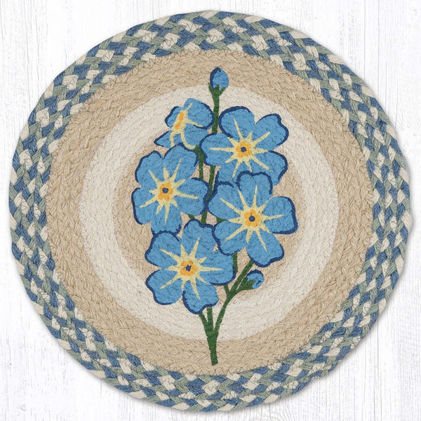 PM-RP-363 Forget Me Not Printed Round Placemat 15"x15"