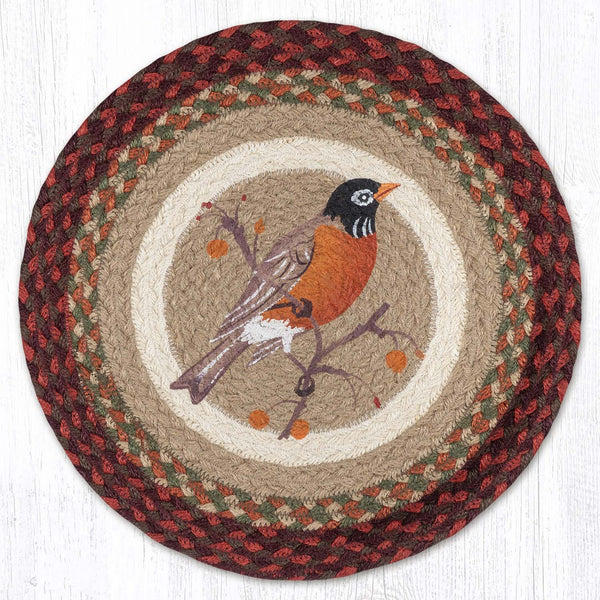 PM-RP-417 Robin Printed Round Placemat 15"x15"