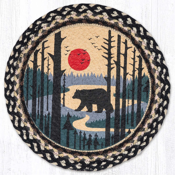 PM-RP-430 Bear Scene Printed Round Placemat 15"x15"