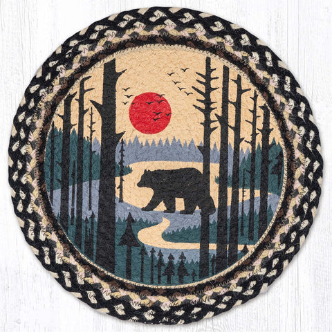 PM-RP-430 Bear Scene Printed Round Placemat 15"x15"