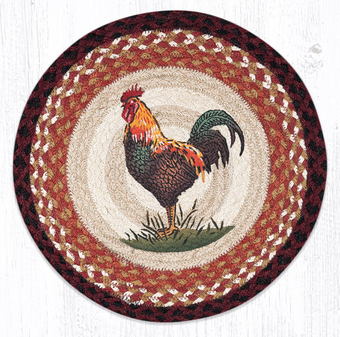 PM-RP-471 Rustic Rooster Printed Round Placemat 15"x15"