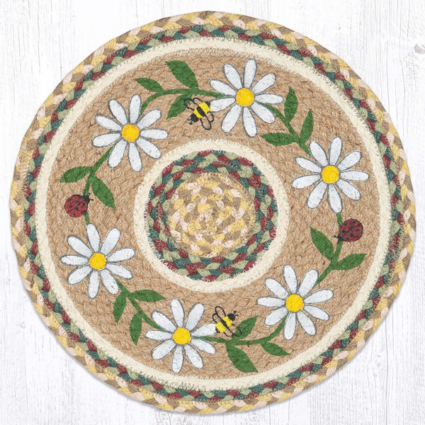 PM-RP-653 Daisy Printed Round Placemat 15"x15"