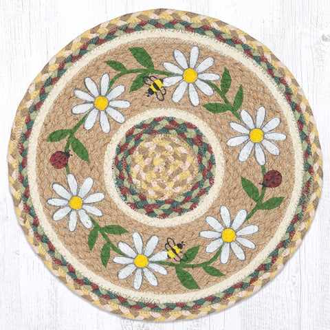 PM-RP-653 Daisy Printed Round Placemat 15"x15"