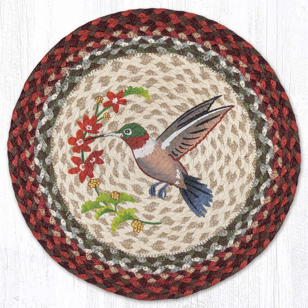 PM-RP-717 Wildlife Hummingbird Printed Round Placemat 15"x15"