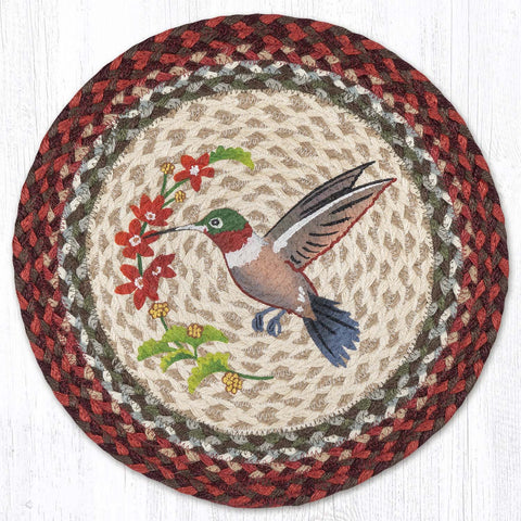 PM-RP-717 Wildlife Hummingbird Printed Round Placemat 15"x15"