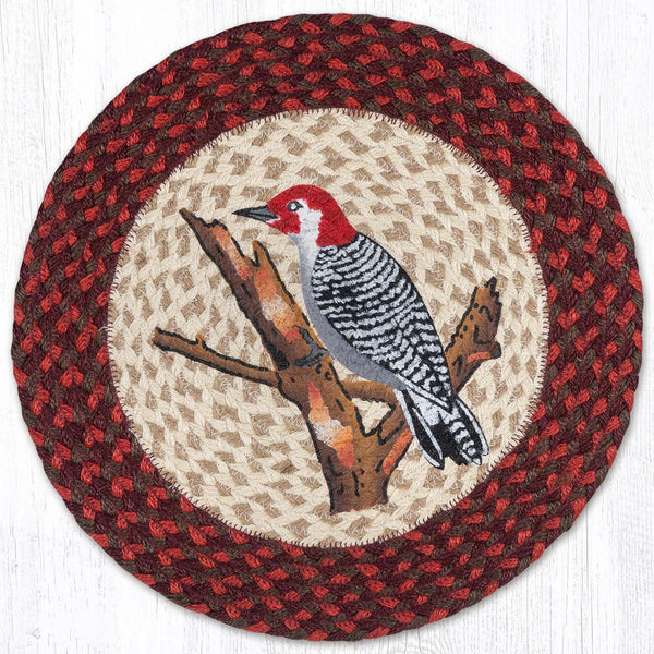 PM-RP-717 Wildlife Woodpecker Printed Round Placemat 15"x15"