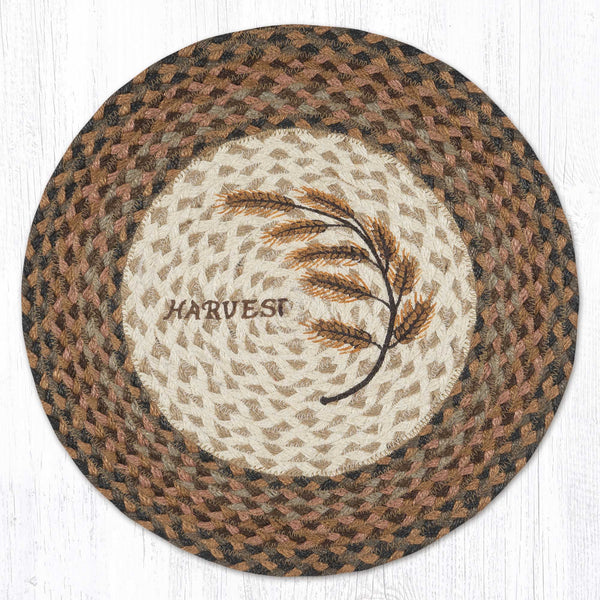 PM-RP-802 Golden Wheat Printed Round Placemat 15"x15"
