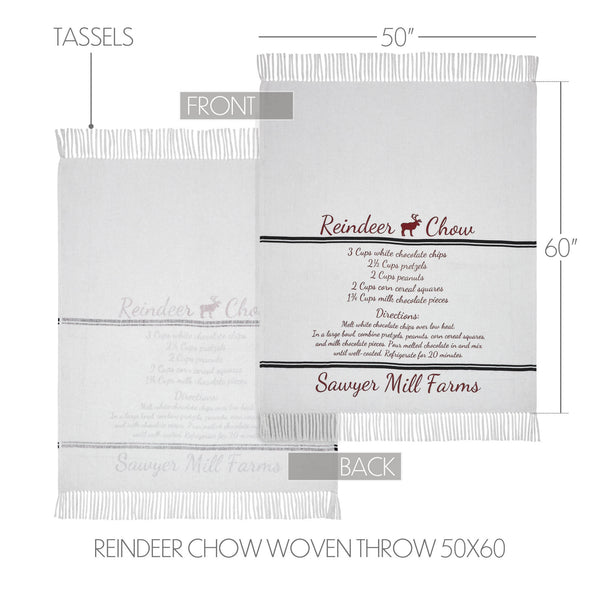 Sawyer Mill Reindeer Chow Woven Throw 50x60