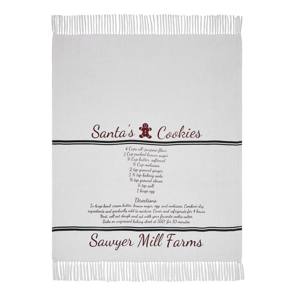 Sawyer Mill Santa Cookies Woven Throw 50x60