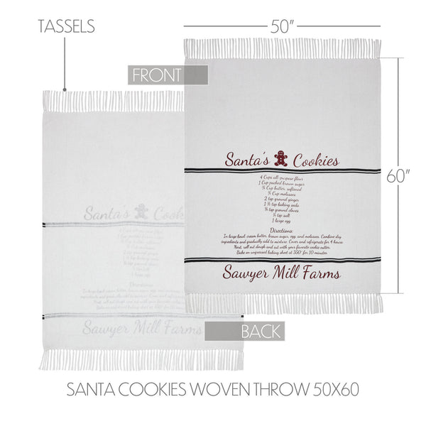 Sawyer Mill Santa Cookies Woven Throw 50x60