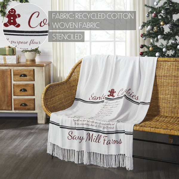 Sawyer Mill Santa Cookies Woven Throw 50x60