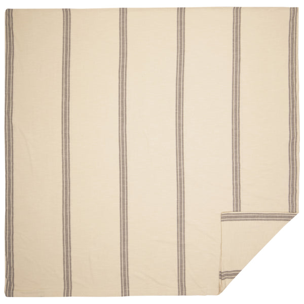 Market Place Gray Grain Sack Stripe Queen Duvet Cover 92Lx92W