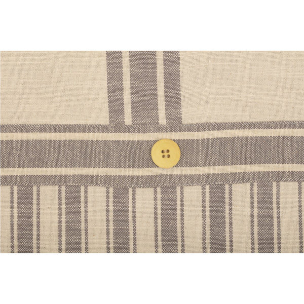 Market Place Gray Grain Sack Stripe Shower Curtain 72Lx72W