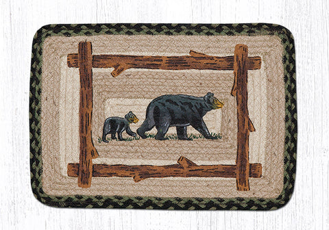 PP-116 Mama & Baby Bear Oblong Printed Placemat 13"x19"
