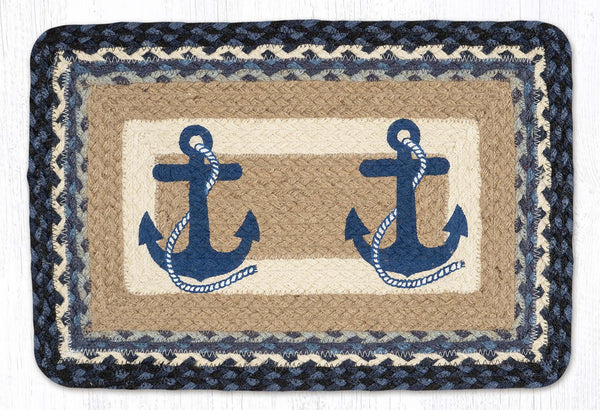 PP-443 Navy Anchor Oblong Printed Placemat 13"x19"
