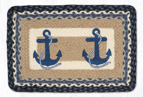 PP-443 Navy Anchor Oblong Printed Placemat 13"x19"
