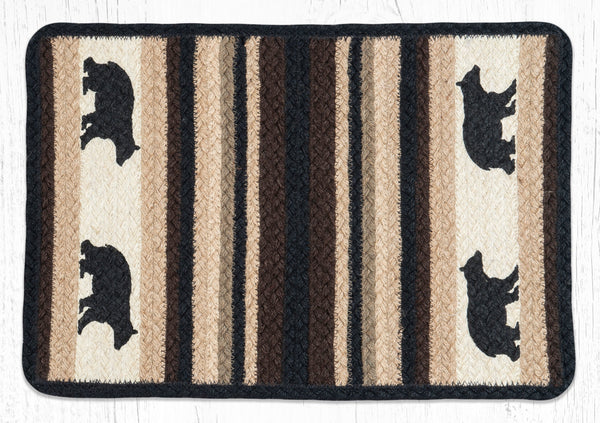 V-313 Cabin Bear Oblong Printed Placemat 13"x19"
