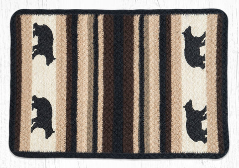 V-313 Cabin Bear Oblong Printed Placemat 13"x19"