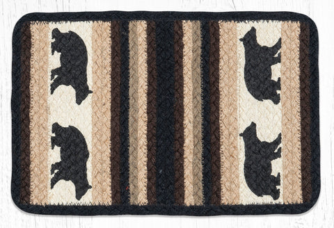 V-313 Cabin Bear Oblong Printed Swatch 10"x15"