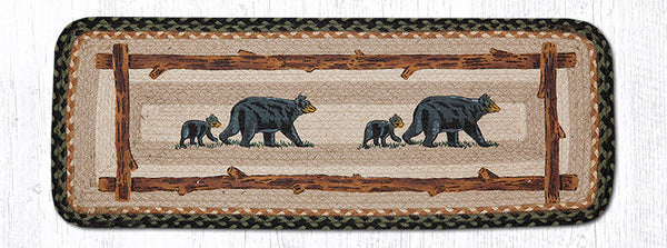 PP-116 Mama & Baby Bear Oblong Printed Table Runner 13"x36"