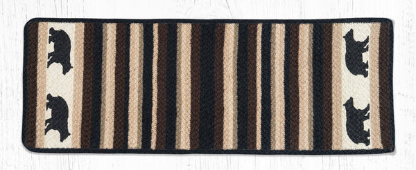 V-313 Cabin Bear Oblong Printed Table Runner 13"x36"