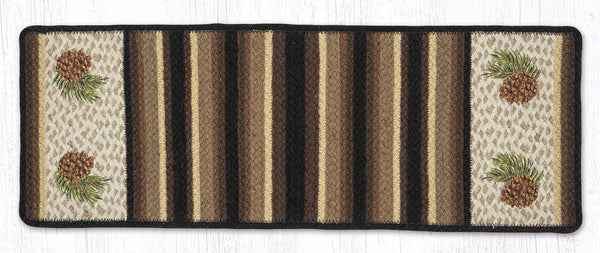 V-783 Pinecone Oblong Printed Table Runner 13"x36"