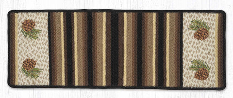 V-783 Pinecone Oblong Printed Table Runner 13"x36"