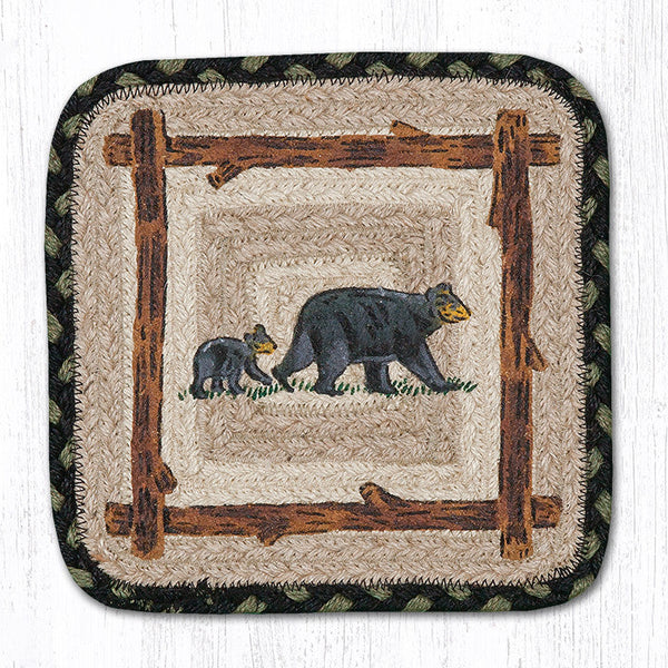 PP-116 Mama & Baby Bear Square Printed Trivet 10"x10"