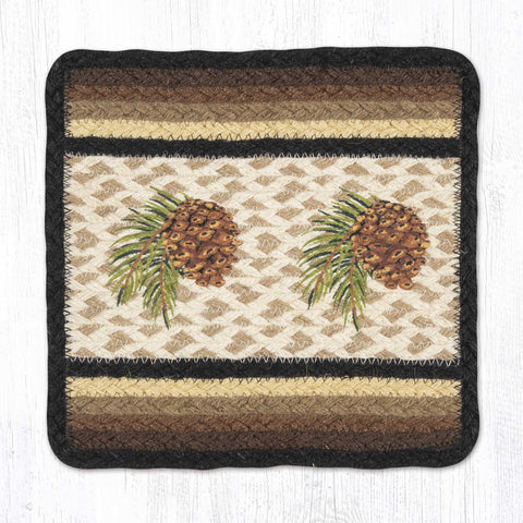 V-783 Pinecone Square Printed Trivet 10"x10"