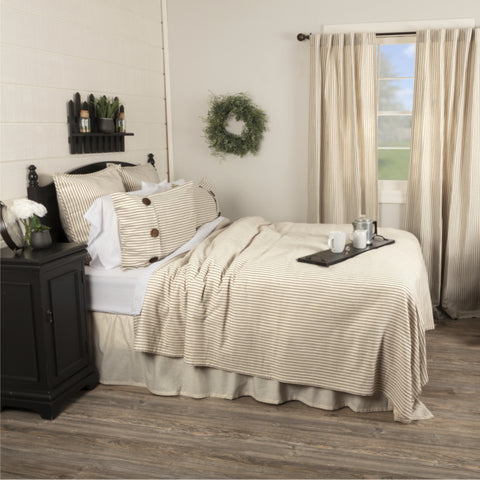 Katie's Vintage Stripe Queen Coverlet 94Lx94W