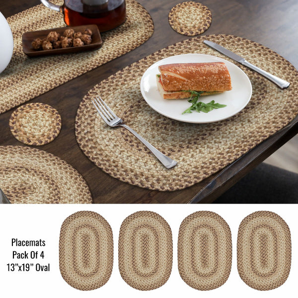 13x19 Cookie Dough PcMt Oval Set of 4