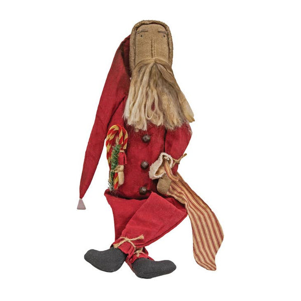 Father Christmas Doll With Candy Canes & Stocking