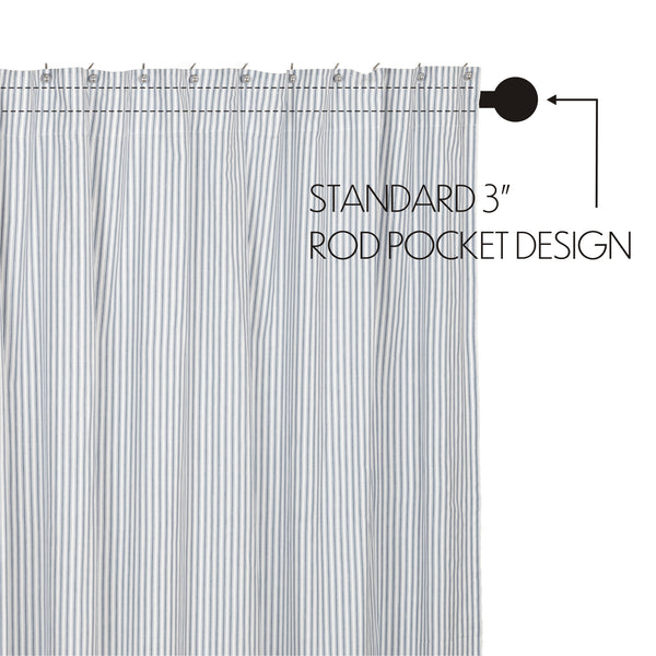Sawyer Mill Blue Ticking Stripe Shower Curtain 72x72