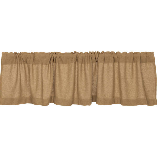 Burlap Natural Valance 16x72 | Primitive Window Curtain
