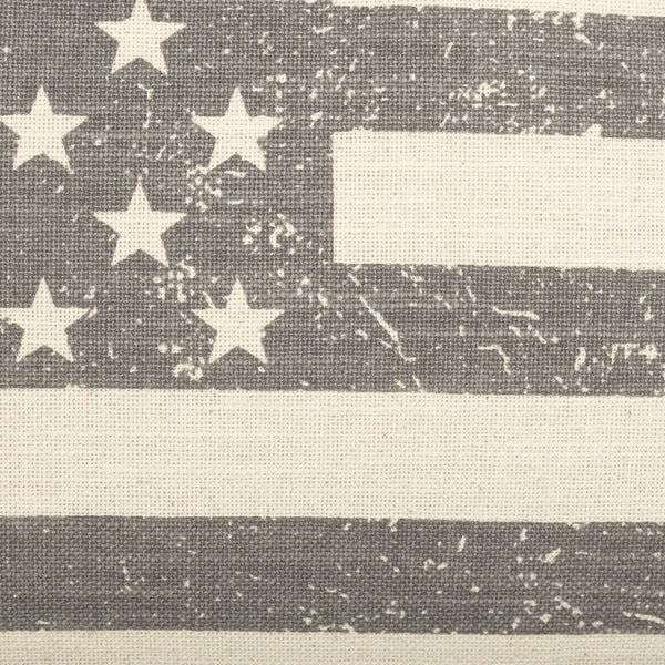 Stenciled Flag Pillow Cover 25Lx15W