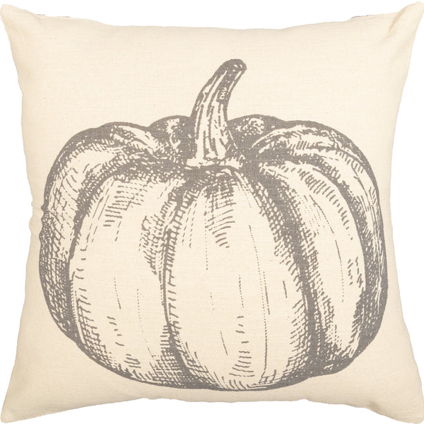 Sketched Pumpkin Pillow Cover 20Lx20W