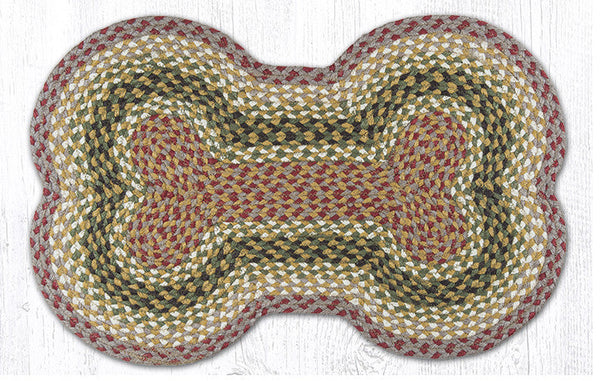 DB-24 Olive/Burgundy/Gray Large Dog Bone 18"x28"