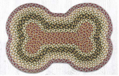 DB-24 Olive/Burgundy/Gray Large Dog Bone 18"x28"