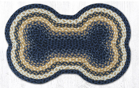DB-79 Lt. Blue/Dk. Blue/Mustard Large Dog Bone 18"x28"