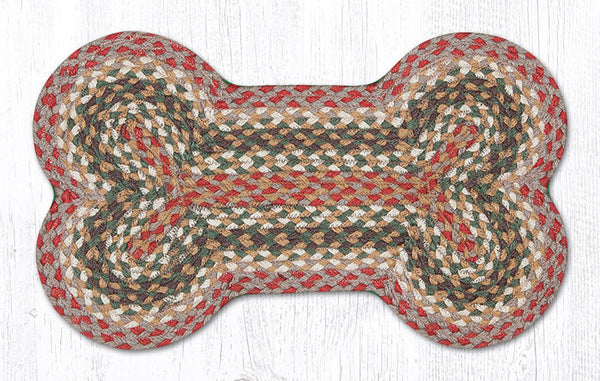DB-24 Olive/Burgundy/Gray Medium Dog Bone 13"x22"