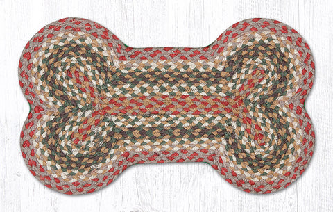 DB-24 Olive/Burgundy/Gray Medium Dog Bone 13"x22"