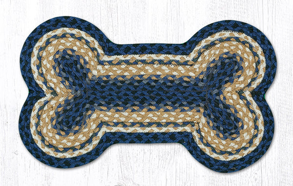 DB-79 Lt. Blue/Dk. Blue/Mustard Medium Dog Bone 13"x22"