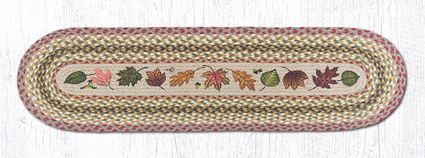 OP-24 Autumn Leaves Oval Patch Runner 13"x48"