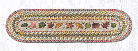 OP-24 Autumn Leaves Oval Patch Runner 13"x48"