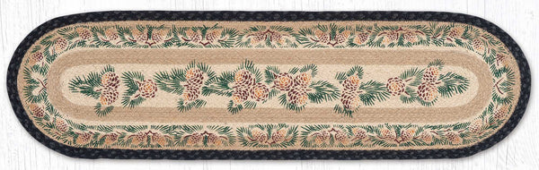 025A Pinecone Oval Patch Runner 13"x48"