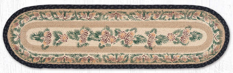 025A Pinecone Oval Patch Runner 13"x48"